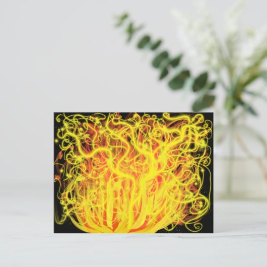 Moses Burning Struik Fire Christelijke Prophetic A Briefkaart (Staand voorkant)