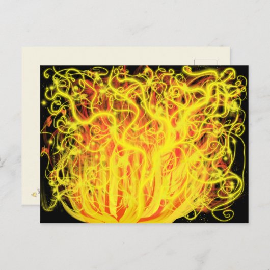 Moses Burning Struik Fire Christelijke Prophetic A Briefkaart (Voorkant / Achterkant)