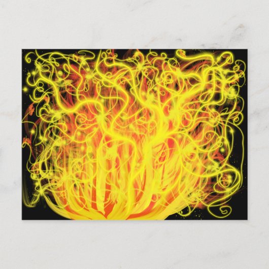 Moses Burning Struik Fire Christelijke Prophetic A Briefkaart (Voorkant)