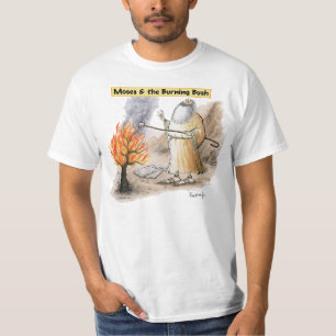 Moses Burning Struik Toasting Marshmallow Tee Shir T-shirt