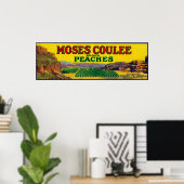 Moses Coulee Peach Label Poster (Thuiskantoor)