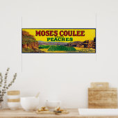 Moses Coulee Peach Label Poster (Keuken)