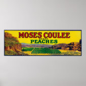 Moses Coulee Peach Label Poster (Voorkant)