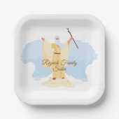 Moses die de Rooddoorvoerlade overschrijden Papieren Bordje (Voorkant)