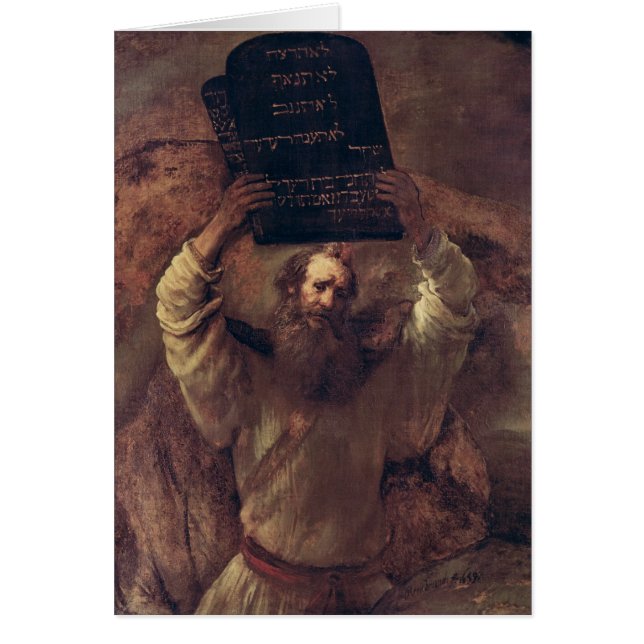 Moses die de Tablets van de Wet verslaan, 1659 (Voorkant)