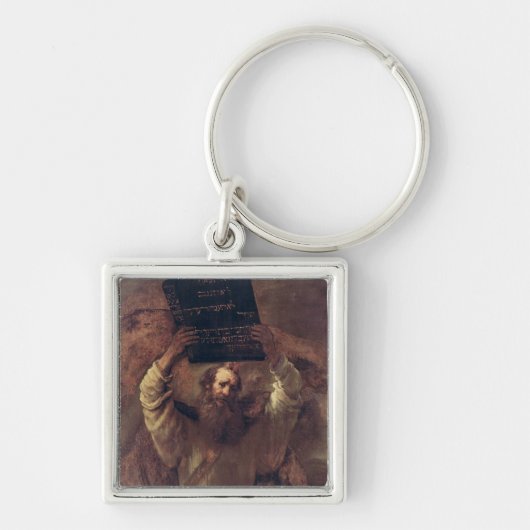 Moses die de Tablets van de Wet verslaan, 1659 Sleutelhanger (Voorkant)