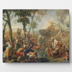 Moses Drawing Water from the Rock (olie op canvas) Fotoplaat