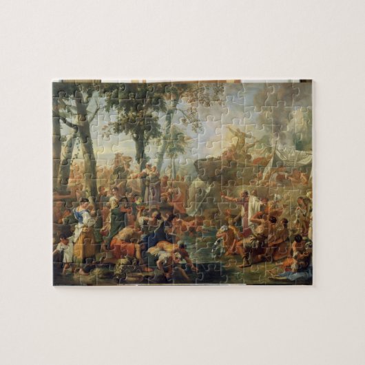 Moses Drawing Water from the Rock (olie op canvas) Legpuzzel (Horizontaal)