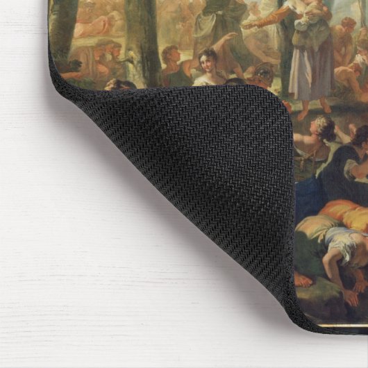 Moses Drawing Water from the Rock (olie op canvas) Muismat (Hoek)