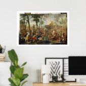 Moses Drawing Water from the Rock (olie op canvas) Poster (Thuiskantoor)