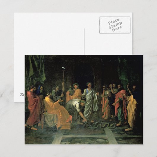 Moses en de Brazen Serpent (olie op doek) Briefkaart (Voorkant / Achterkant)