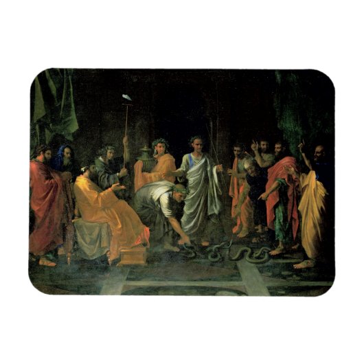 Moses en de Brazen Serpent (olie op doek) Magneet (Horizontaal)