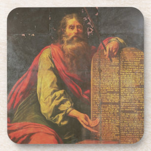 Moses en de tabletten van de wet bier onderzetter