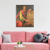 Moses en de tabletten van de wet canvas afdruk (Insitu (Woonkamer))