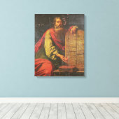 Moses en de tabletten van de wet canvas afdruk (Insitu (Houten vloer))
