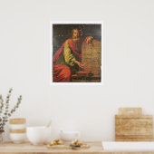 Moses en de tabletten van de wet poster (Keuken)