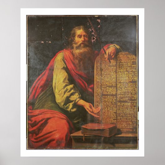 Moses en de tabletten van de wet poster (Voorkant)