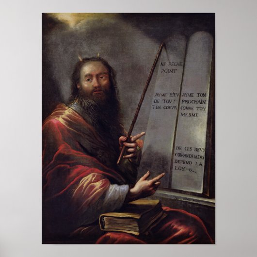 Moses en de tabletten van de wet poster (Voorkant)