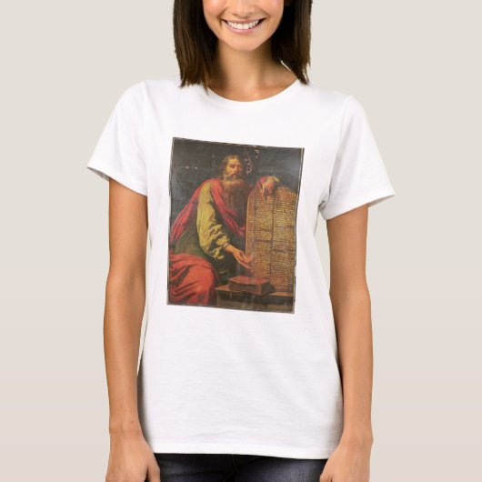 Moses en de tabletten van de wet t-shirt (Voorkant)