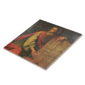 Moses en de tabletten van de wet tegeltje (Zijkant)