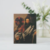 Moses en Zijne Ethiopische vrouw van Jacob Jordaen Briefkaart (Staand voorkant)