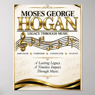 Moses George Hogan Legacy Through Music Huldiging Poster
