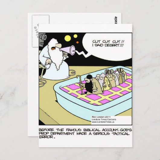 Moses in Hollywood Funny Gifts T - shirts Mok Kaar Briefkaart (Voorkant / Achterkant)