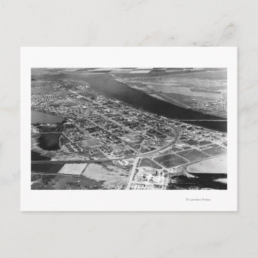 Moses Lake, WA Aerial Uitzicht of Town Photography Briefkaart (Voorkant)