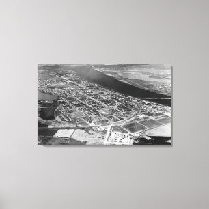 Moses Lake, WA Aerial Uitzicht of Town Photography Canvas Afdruk