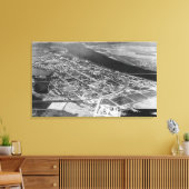 Moses Lake, WA Aerial Uitzicht of Town Photography Canvas Afdruk (Insitu (Woonkamer))