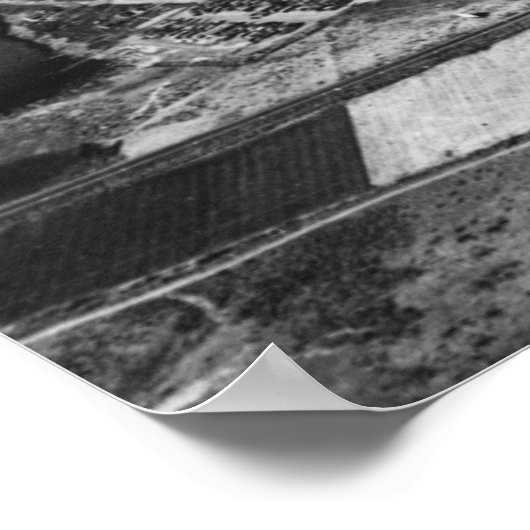 Moses Lake, WA Aerial Uitzicht of Town Photography Poster (Hoek)