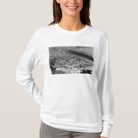 Moses Lake, WA Aerial Uitzicht of Town Photography T-shirt (Voorkant)