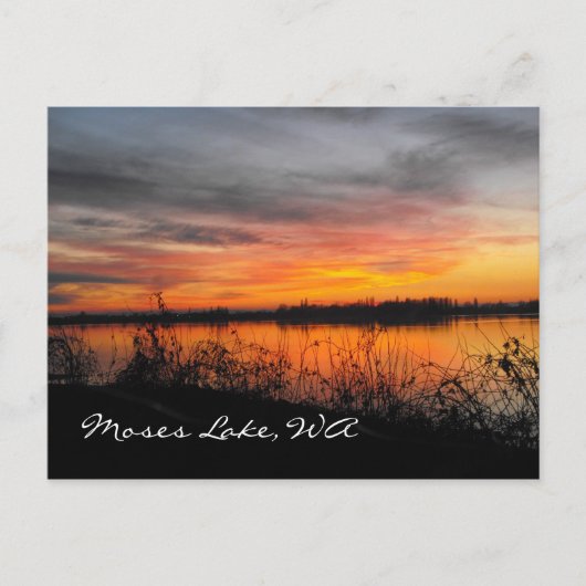 Moses Lake, WA sunset-postkaart Briefkaart (Voorkant)