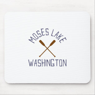Moses Lake Washington Buiten Activiteiten Vintage Muismat