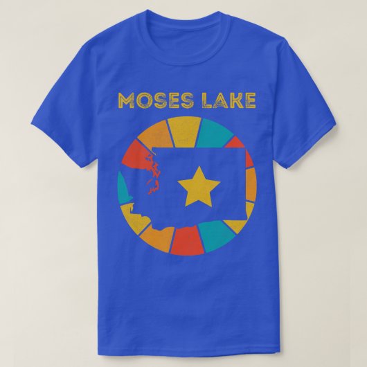 Moses Lake Washington Vintage Verdrietig Souvenir T-shirt (Design voorkant)
