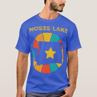 Moses Lake Washington Vintage Verdrietig Souvenir T-shirt