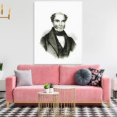 Moses Mendelssohn Canvas Afdruk (Insitu (Woonkamer))