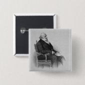 Moses Montefiore Vierkante Button 5,1 Cm (Voorkant /achterkant)