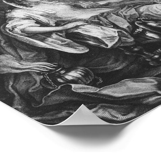 Moses naar de dochter van Pharoah, c.1752 Poster (Hoek)