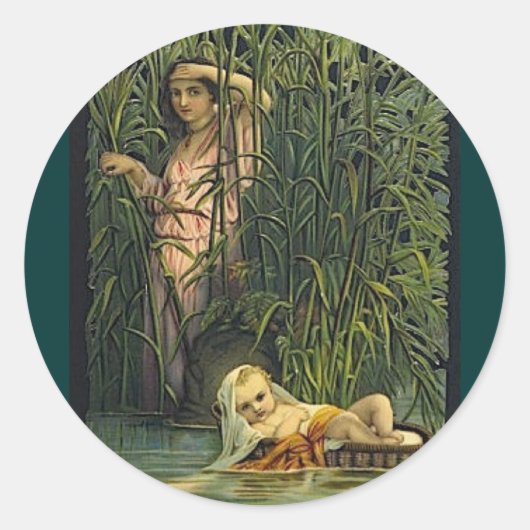 Moses Ronde Sticker (Voorkant)