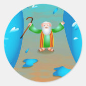 Moses Ronde Sticker (Voorkant)