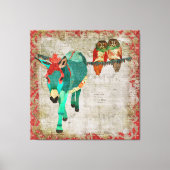 Moses Ruby Roos Uilen Art Canvas Afdruk (Voorkant)