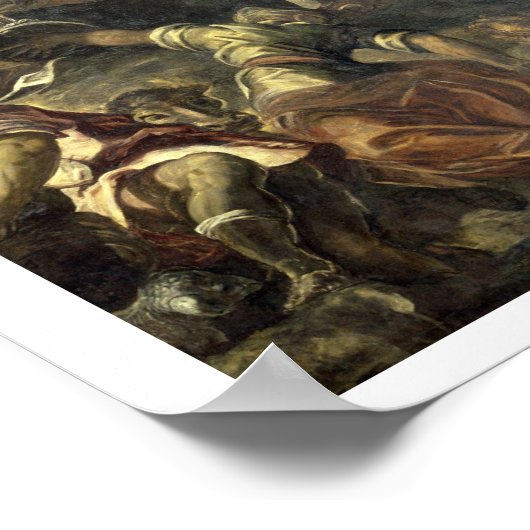 Moses Striking Water from the Rock, 1575 Poster (Hoek)