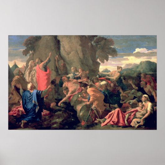 Moses Striking Water from the Rock, 1649 Poster (Voorkant)