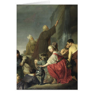 Moses Striking Water uit de rots