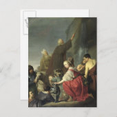 Moses Striking Water uit de rots Briefkaart (Voorkant / Achterkant)