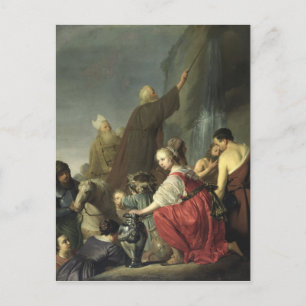 Moses Striking Water uit de rots Briefkaart