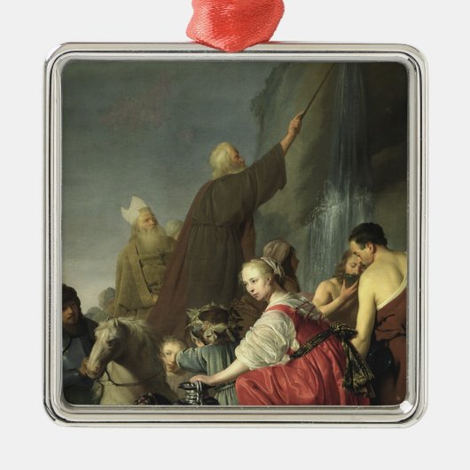 Moses Striking Water uit de rots Metalen Ornament (Voorkant)
