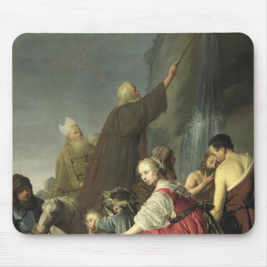 Moses Striking Water uit de rots Muismat (Voorkant)