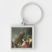 Moses Striking Water uit de rots Sleutelhanger (Voorkant)